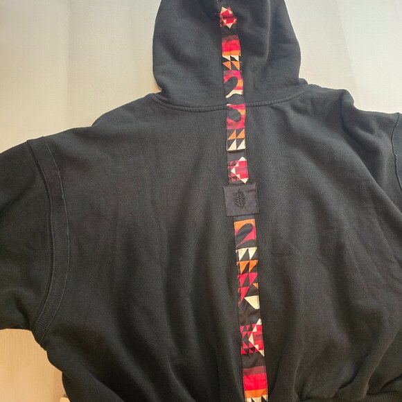 NWT FREE PEOPLE Snow Flow Crop Hoodie Black Size XL - Picture 6 of 11